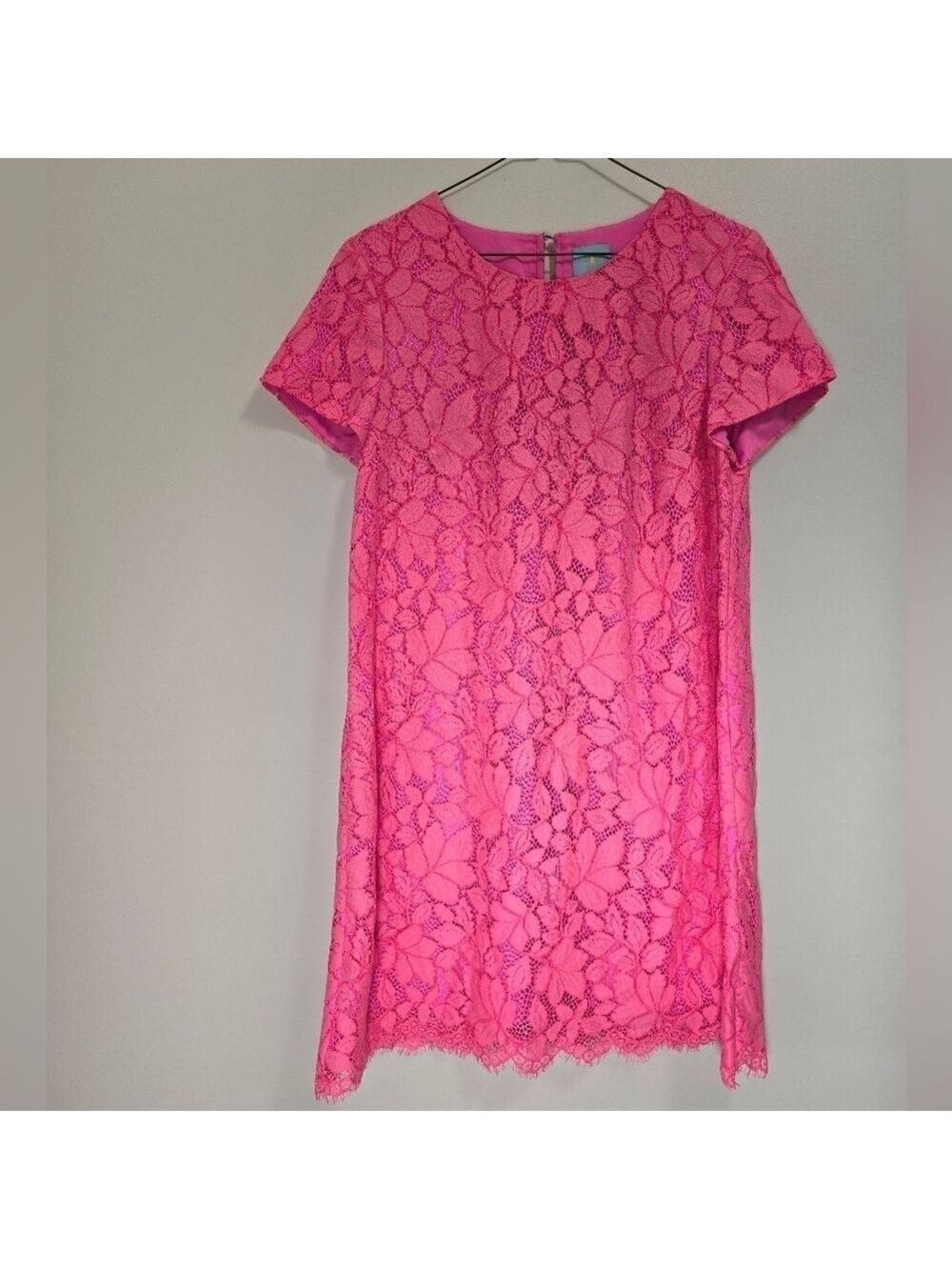 CeCe lace dress color hot pink size 8
